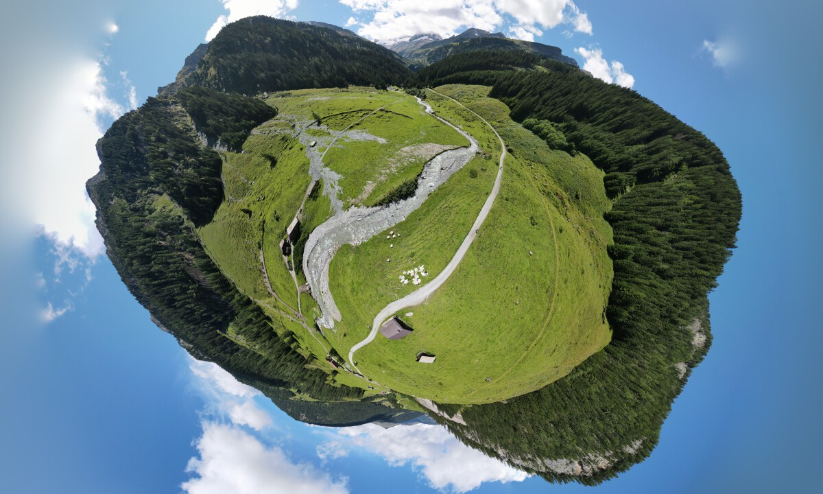 Bekijk details van de interactieve drone panorama Schönachtal - Lackenalm