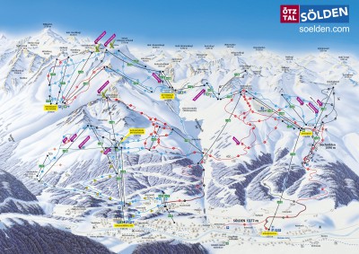 Pistenplan Sölden - Ötztal Arena - Skisaison 2015-2016 Pistenplan Sölden - Ötztal Arena - Skisaison 2015-2016