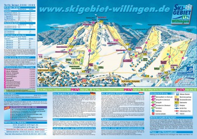 Piste Map Willingen - Ski season 2008-2009