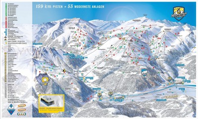Piste Map Zillertal 3000 - Mayrhofen - Ski season 2009-2010 Piste Map Zillertal 3000 - Mayrhofen - Ski season 2009-2010