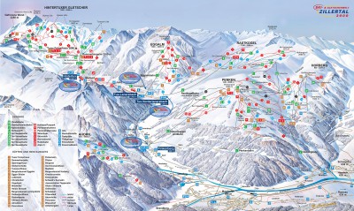 Piste Map Zillertal 3000 - Mayrhofen - Ski season 2012-2013 Piste Map Zillertal 3000 - Mayrhofen - Ski season 2012-2013